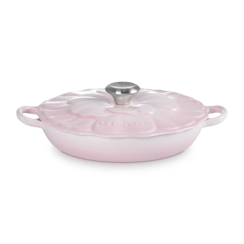 Le Creuset Petal Shallow Casserole 26cm - Shell Pink image number 0
